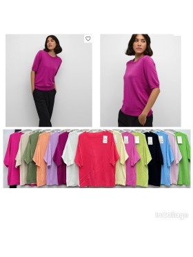 Bluzki damskie Włoskie , Size uni,paczka 6szt,mix kolor