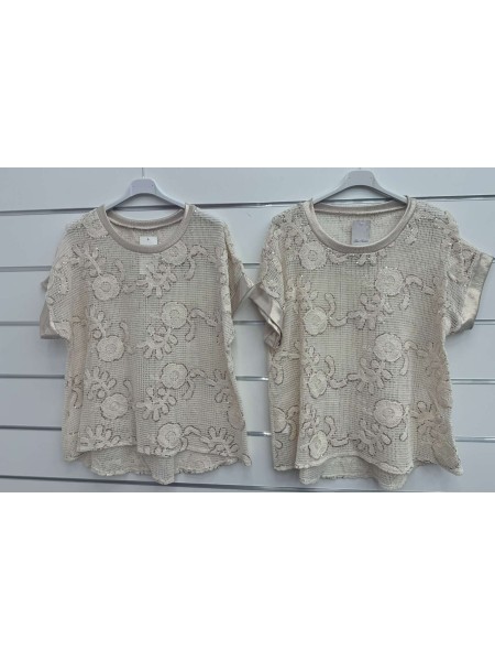 Bluzki damskie Włoski ,size uni ,paczka 6szt, 1 kolor