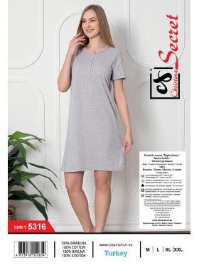 Koszule nocne damskie tureckie ,size m-2xl,paczka 12szt,jeden kolor