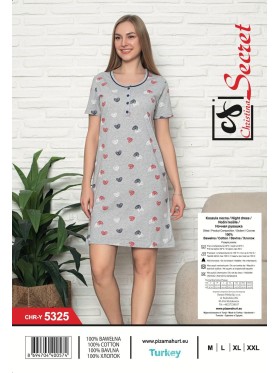Koszule nocne damskie tureckie ,size m-2xl,paczka 12szt,jeden kolor