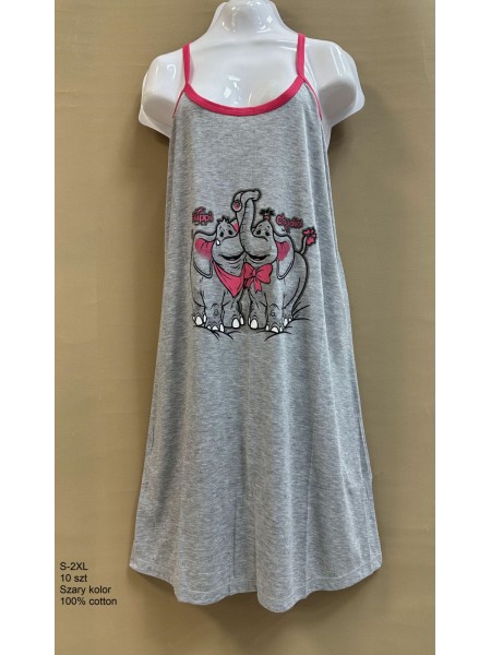 Koszule nocne damskie ,size s-2xl,paczka 10szt,szary kolor