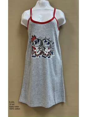 Koszule nocne damskie ,size s-2xl,paczka 10szt,szary kolor