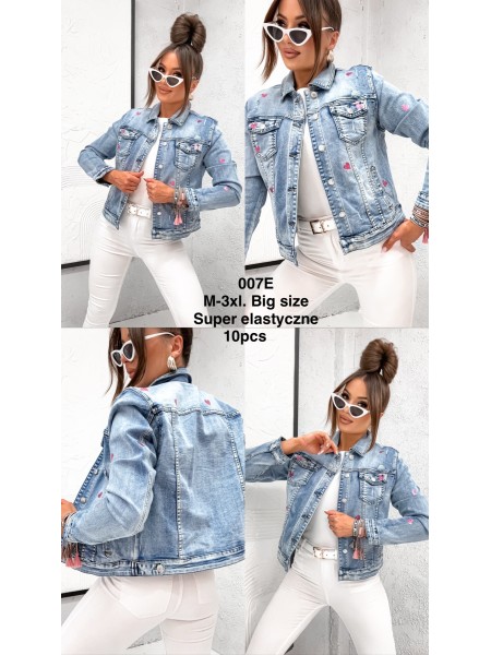 Kurtki Jeansowe damskie , size M-3XL, paczka 10szt,