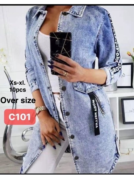 Kurtki Jeansowe damskie , size XS-XL, paczka 10szt,