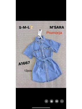Kurtki Jeansowe damskie M'sara, size S-L, paczka 12szt,