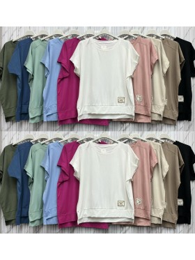Bluzki damskie Włoskie , Size uni,paczka 6szt,mix kolor