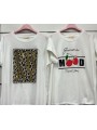 Bluzki damskie Włoski, size uni, paczka 6szt, mix kolor