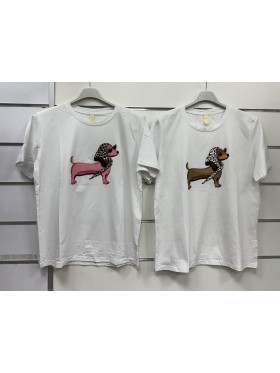 Bluzki damskie Włoski, size uni, paczka 6szt, mix kolor