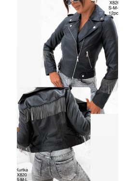 Kurtki skórzane damskie , size S-Lpaczka 12szt,