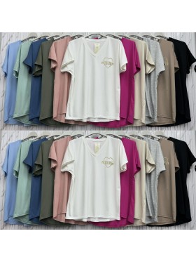 Bluzki damskie Włoskie , Size uni,paczka 6szt,mix kolor