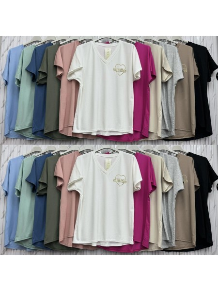 Bluzki damskie Włoskie , Size uni,paczka 6szt,mix kolor