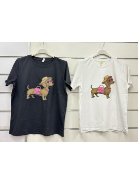 Bluzki damskie Włoski, size uni, paczka 6szt, mix kolor