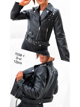 Kurtki skórzane damskie , size S-XLpaczka 12szt,