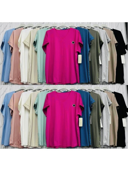 Bluzki damskie Włoskie , Size uni,paczka 6szt,mix kolor