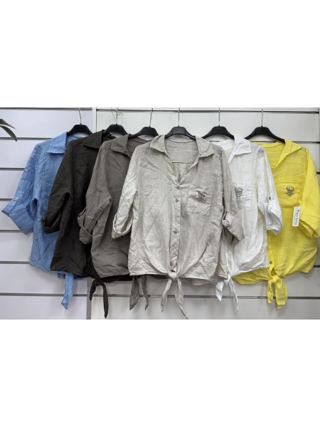 Bluzki damskie Włoski, size uni, paczka 6szt, mix kolor