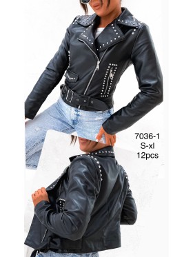 Kurtki skórzane damskie , size S-XLpaczka 12szt,