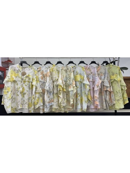 Bluzki damskie Włoski, size uni, paczka 6szt, mix kolor
