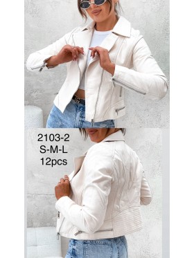 Kurtki skórzane damskie , size S-Lpaczka 12szt,