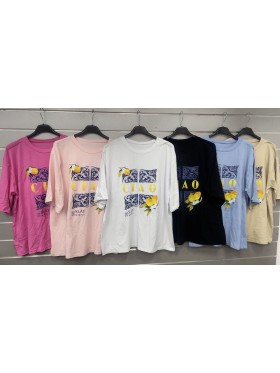Bluzki damskie Włoski, size uni, paczka 6szt, mix kolor