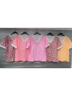 Bluzki damskie Włoski, size uni, paczka 6szt, mix kolor
