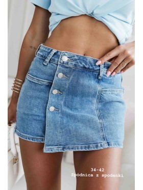 Spódnica krótka Jeansowa damska  ,size 34-42 ,paczka 10szt ,