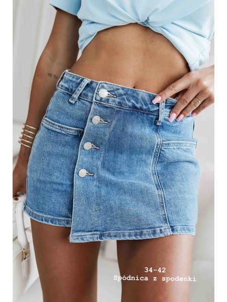 Spódnica krótka Jeansowa damska  ,size 34-42 ,paczka 10szt ,