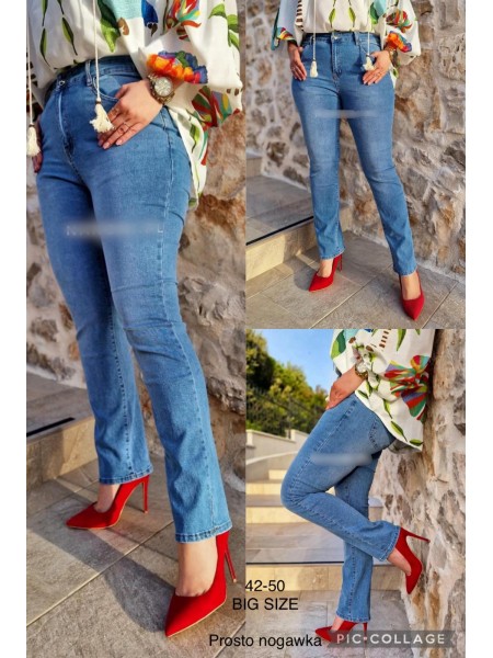 Jeansy damskie  ,size 42-50 ,paczka 10szt ,