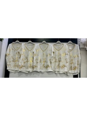 Bluzki damskie Włoski, size uni, paczka 6szt, mix kolor