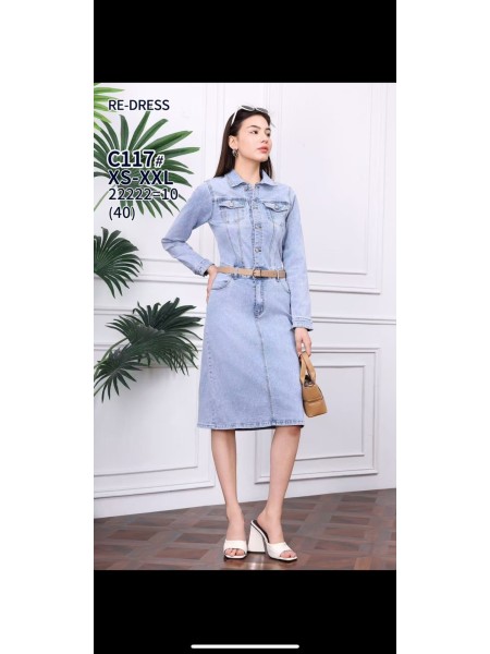 Sukienki Jeansowe damskie  ,size xs-2xl,paczka 10szt ,