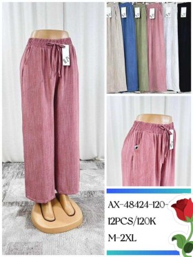 Spodnie damskie , size M-2XL, paczka 12szt,Mix kolor