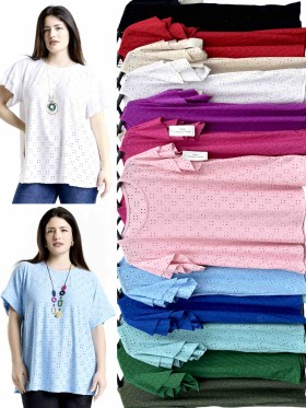 Bluzki damskie Włoski, size uni, paczka 6szt, mix kolor