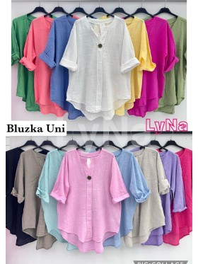 Bluzki damskie Włoski, size uni, paczka 6szt, mix kolor