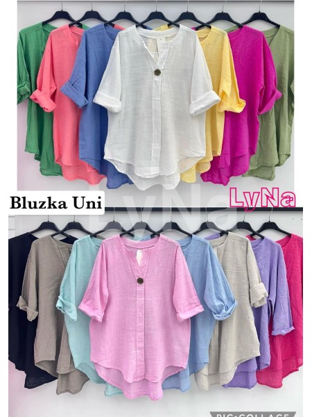 Bluzki damskie Włoski, size uni, paczka 6szt, mix kolor