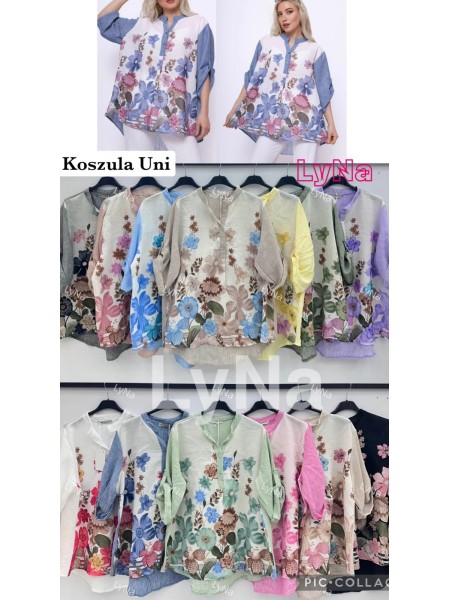 Bluzki damskie Włoski, size uni, paczka 6szt, mix kolor