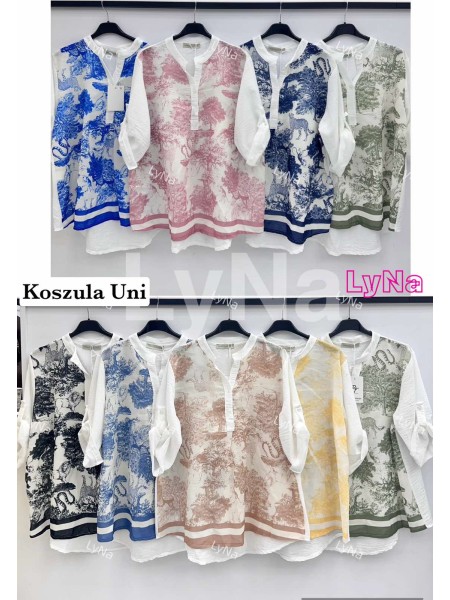 Bluzki damskie Włoski, size uni, paczka 6szt, mix kolor