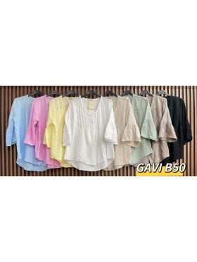Bluzki damskie Włoski, size uni, paczka 6szt, mix kolor