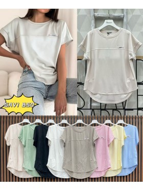 Bluzki damskie Włoski, size uni, paczka 6szt, mix kolor