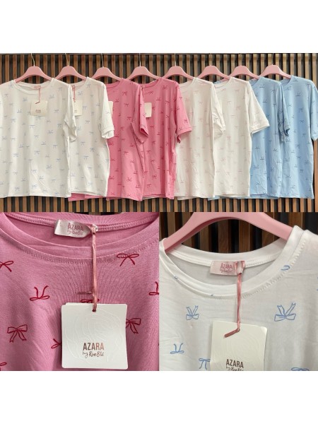 Bluzki damskie Włoski, size uni, paczka 6szt, mix kolor