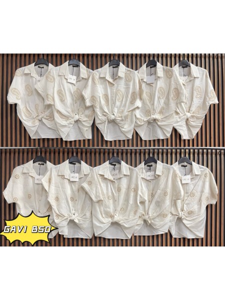 Bluzki damskie Włoski, size uni, paczka 6szt, 1 kolor