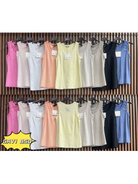 Bluzki damskie Włoski, size uni, paczka 6szt, mix kolor