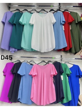 Bluzki damskie Włoski, size uni, paczka 6szt, mix kolor