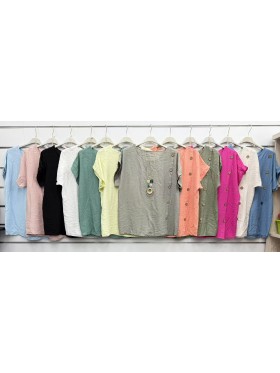 Bluzki damskie Włoskie , Size uni,paczka 6szt,mix kolor