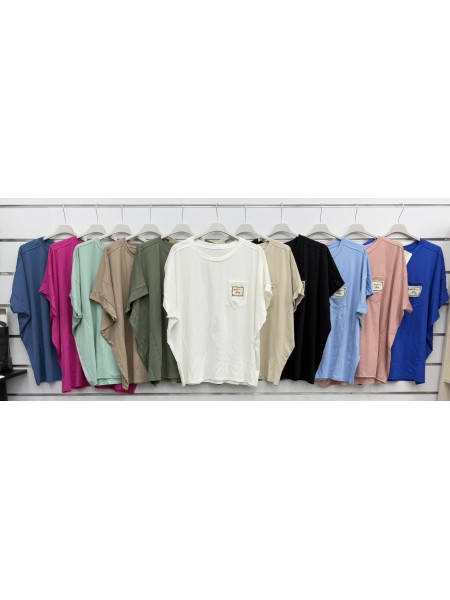 Bluzki damskie Włoskie , Size uni,paczka 6szt,mix kolor