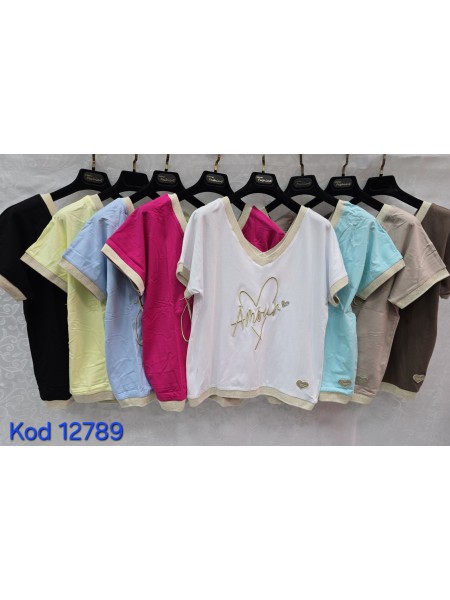 Bluzki damskie Tureckie, size standard ,paczka 12szt mix kolor