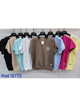 Bluzki damskie Tureckie, size standard ,paczka 12szt mix kolor