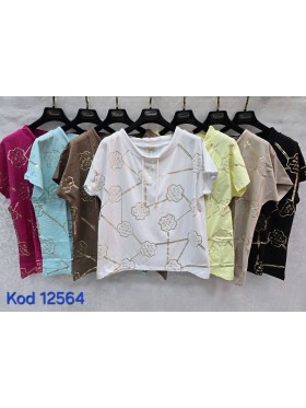 Bluzki damskie Tureckie, size standard ,paczka 12szt mix kolor