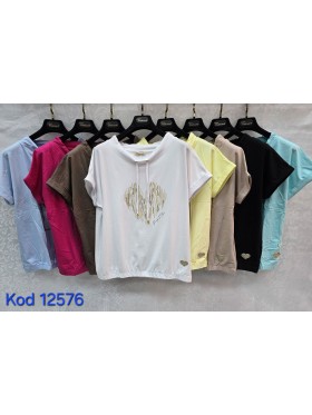 Bluzki damskie Tureckie, size standard ,paczka 12szt mix kolor