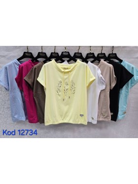 Bluzki damskie Tureckie, size standard ,paczka 12szt mix kolor