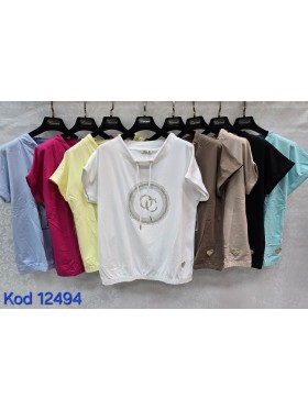 Bluzki damskie Tureckie, size standard ,paczka 12szt mix kolor