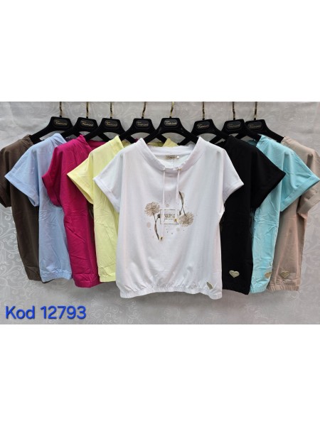 Bluzki damskie Tureckie, size standard ,paczka 12szt mix kolor